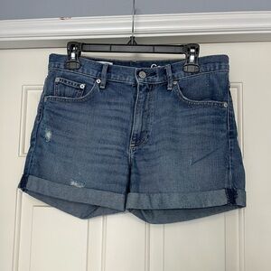 Gap 1969 Sexy Boyfriend Cuffed Denim Shorts